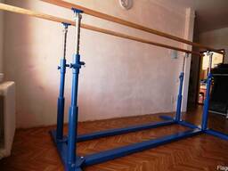 Гимнастическое оборудование: брусья, бревно, конь, козел