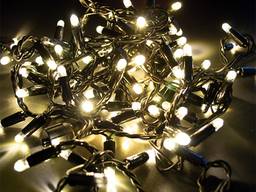 Гирлянда уличная STARLIGHT бахрома теплый-белый Flash 75LED IP44 черный 2x0,7м