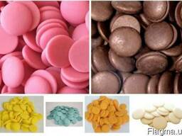 Глазурь кондитерская шоколадная белая и цветная