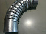 Гофроколено 45 градусов 150 диаметр оцинкованная сталь 0,4мм