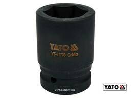 Головка торцева ударна шестигранна YATO 1" М38 x 80 мм Cr-Mo