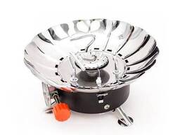 Пальник газовий туристичний із захистом від вітру Intertool GS-0011