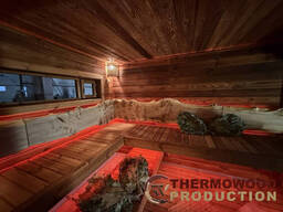 Готовая мобильная баня премиум-класса 7,0×3,2 м Gartensauna- 40 из термодерева от...