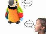 Говорящий попугай повторюшка Синий Parrot Talking