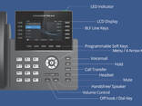 Grandstream GRP2615, ip телефон, 5 SIP акаунтів, кольоровий LCD, (1GbE)Gigabit Ethernet, - фото 2