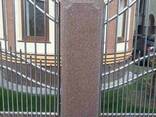 Гранітна плитка для паркану, накривки на парапети з граніту, кришки, кулі - фото 3