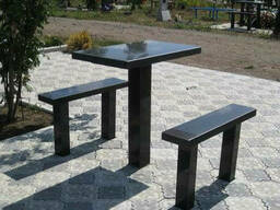 Гранитные столы и лавки