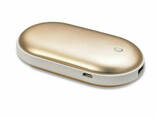 Грелка-повербанк для рук на 5000 mAh Pebble Hand Warmer PowerBank Gold - фото 3