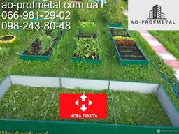 Грядка оцинкованная зеленая с распоркой.