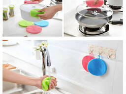 Губка мочалка прихватка для посуды силиконовая Better Sponge 4 в 1 Серый