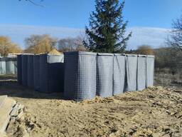 Габіон фортифікаційний, 1х1х1м. , 75х75мм. , дріт 4мм, військовий