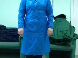 Халат нейлоновый, габардиновый, для продавцов, складов