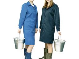 Халаты рабочие женские спецодежда халат ткань Грета синяя