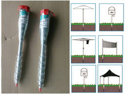Геошоруп JU-6856 грунтова свая металевий бур-тримач земляна основа для труб парасоль мачт