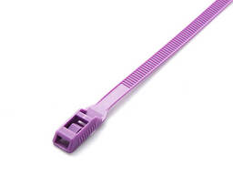 Хомут нейлоновый с низким профилем замка 8x400 фиолет (100 шт. ), APRO CTLC-5022