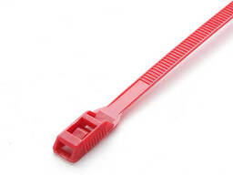 Хомут нейлоновый с низким профилем замка 8x400 красний (100 шт. ), APRO CTLC-5015