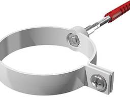 Хомут трубы универсальный белый. ТМ Технониколь