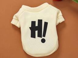 Худи на флисе для собаки H! 11254 L молочное