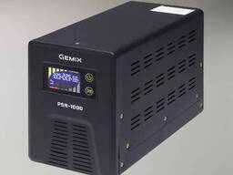 ИБП для внешнего аккумулятора Gemix PSN-1000, 600 Вт, 2 розетки Schuko, AVR, чистая. ..