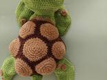 Іграшка Черепаха 37 см м'яка в'язана подарунок сувенір hand made ручна робота - фото 2