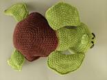 Іграшка Черепаха 37 см м'яка в'язана подарунок сувенір hand made ручна робота - фото 3