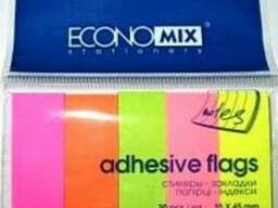 Индекс-регистры бумажные 5 цветов Economix E20935 (5*30 пря