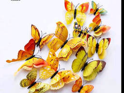 Интерьерные 3D бабочки на холодильник, мебель и стену. ..