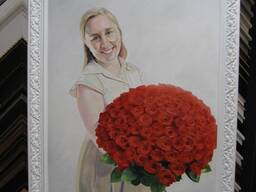 Ищите необычный подарок для девушки?Закажите портрет маслом по фото!Портрет на заказ Киев