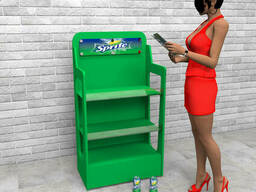 Изготовление  рекламных стоек для напитков Sprite