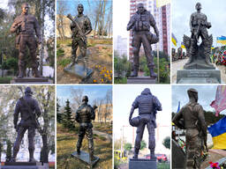 Изготовление скульптурных надгробий, погибшим военным, из мрамора, гранита, бронзы