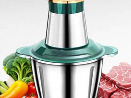 Измельчитель для кухни, измельчитель чоппер кухонный, блендер с металлической чашей 2л