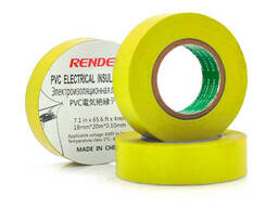 Ізолента Render 0,19 мм * 16 мм * 7 м (жовта), temp:-10 +80 ° С, 2000V...