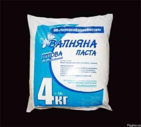 Известковая паста (известь гашеная)-1 сорта-4 кг