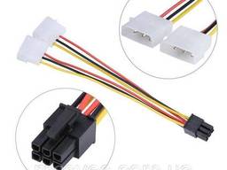 Кабель питания для видеокарты 6-pin to 2x4-pin F Molex