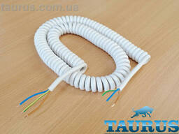 Кабель спіральний білий ThermoPulse White 0.75m, із заземленням/розтягнення до 4.5 м...