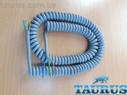 Кабель спіральний сірий ThermoPulse Gray 0.75m із заземленням. Розтягнення до 4,5 м;...