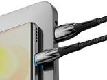 Кабель Type-C на USB с подсветкой Baseus Glimmer Series Fast Charging (1m, 100W, 6A. .. - фото 1