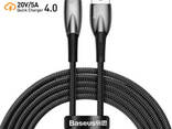 Кабель Type-C на USB с подсветкой Baseus Glimmer Series Fast Charging (2m, 100W, 6A. .. - фото 1