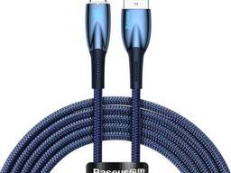 Кабель Type-C на USB с подсветкой Baseus Glimmer Series Fast Charging (2m, 100W, 6A. ..