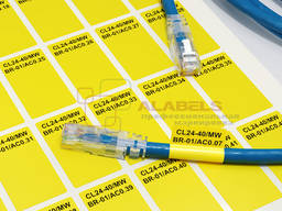 Кабельные наклейки для маркировки кабеля D от 3 до 9 мм. , под печать на лазерном принтере