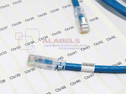Кабельные наклейки для маркировки кабеля D от 3 до 6 мм. , под печать на лазерном принтере