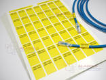 Кабельные наклейки жёлтого цвета для маркировки кабеля диаметром до 7мм, под печать лазерн