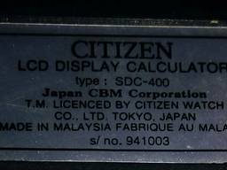 Калькулятор Citizen Sdc-400