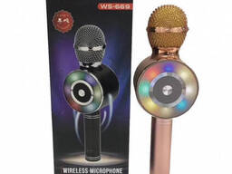 Караоке микрофон Wster WS-669 беспроводной микрофон со встроенным динамиком (USB. ..