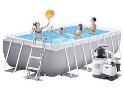 Каркасний басейн Intex 26792 - 6, 488 x 244 x 107 см (6 000 л/год, сходи, тент, підстилка)
