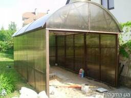 Каркасный гараж из поликарбоната