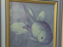 Картина репродукция Рыбка 41*41 см.