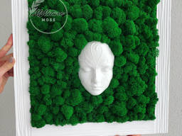 Картина зі стабілізованим мохом А класу Лісова німфа 3D ефект MiNature Moss 40 см