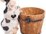 Кашпо Корова з діжкою 38 см Sealmark - фото 3