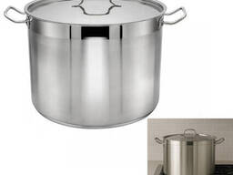 Уцінка Кастрюля из нержавеющей стали с крышкой 22 л Zauberg